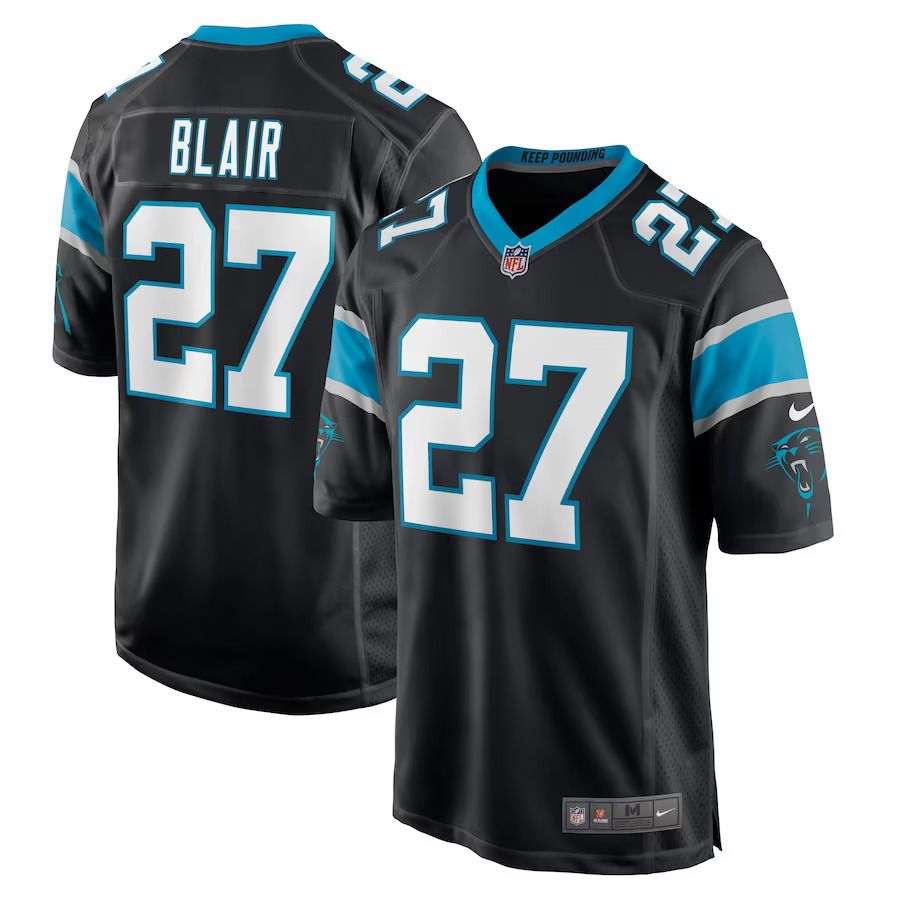 Men Carolina Panthers #27 Marquise Blair Nike Black Game Player NFL Jersey